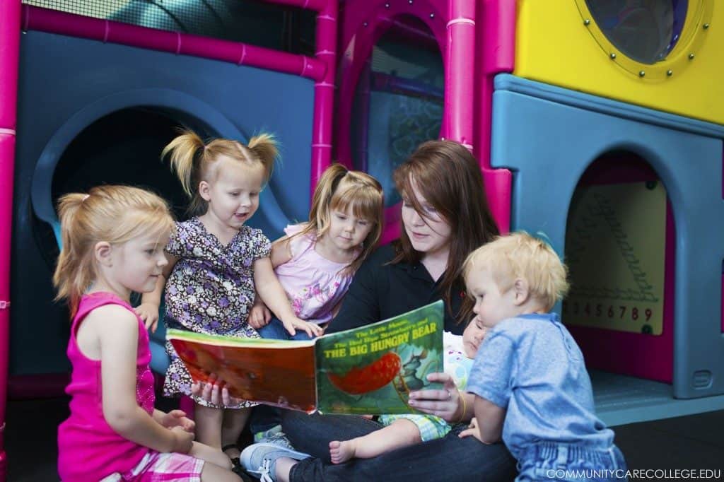 Student Reading to Children