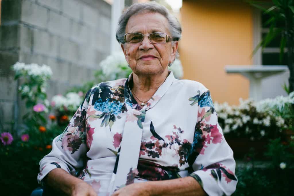 A portrait of a senior citizen