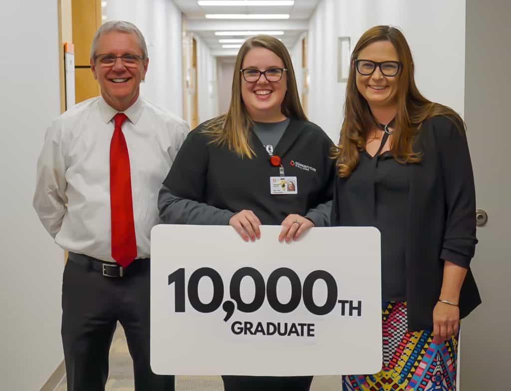 Student is the 10,000th Graduate at Community Care College